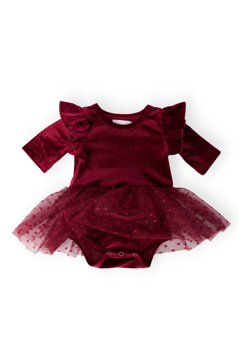 cranberry-velvet-tutu-bodysuit Mila & Rose - Sophia's Style-3