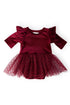 cranberry-velvet-tutu-bodysuit Mila & Rose - Sophia's StyleVelvet Tutu Bodysuit-1