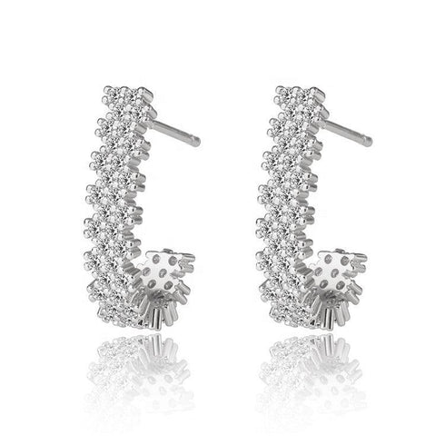cubic-zirconia-j-hoop-earrings-Sophia's Style-2