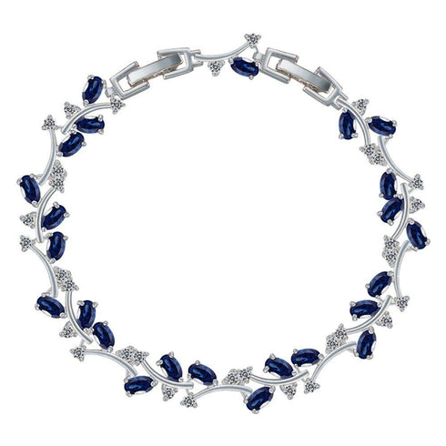 cubic-zirconia-tennis-bracelet-with-sapphire-and-aaa-cubic-zirconia-stones-Sophia's StyleBracelets-1
