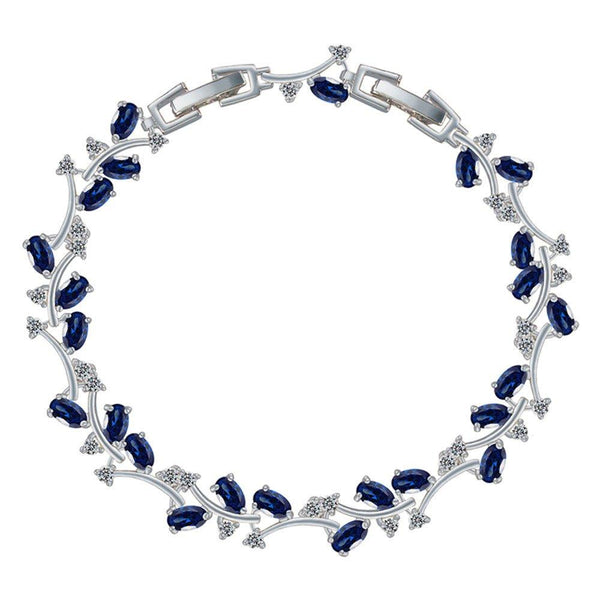 cubic-zirconia-tennis-bracelet-with-sapphire-and-aaa-cubic-zirconia-stones-Sophia's StyleBracelets-1