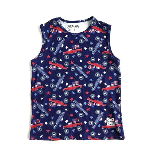 usa-monster-truck-muscle-tank-just-for-littles®️ - Sophia's Style -4