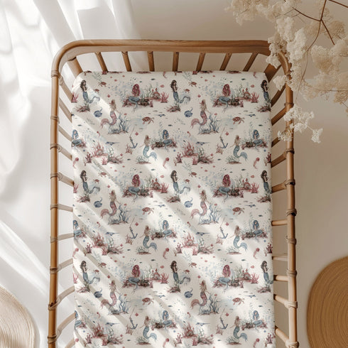 mermaid-cove-crib-sheet Big Dreams Little Jammie Session Sophia's Style-1