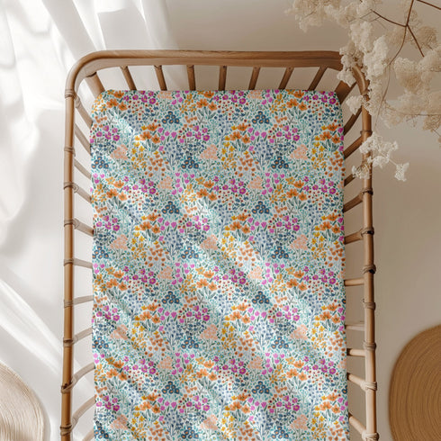 whispering-wildflowers-crib-sheet Big Dreams Little Jammie Session Sophia's Style-1