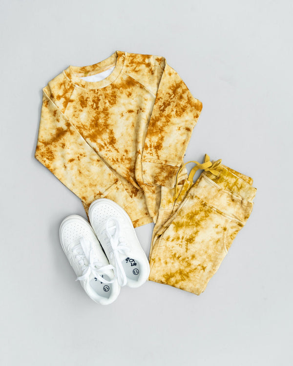 mustard-tie-dye-jogger-set-Laree + Co. at Sophia's Style-1