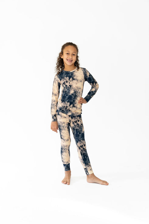 blue-tie-dye-2-piece-pajama-set- at Sophia's Style-2