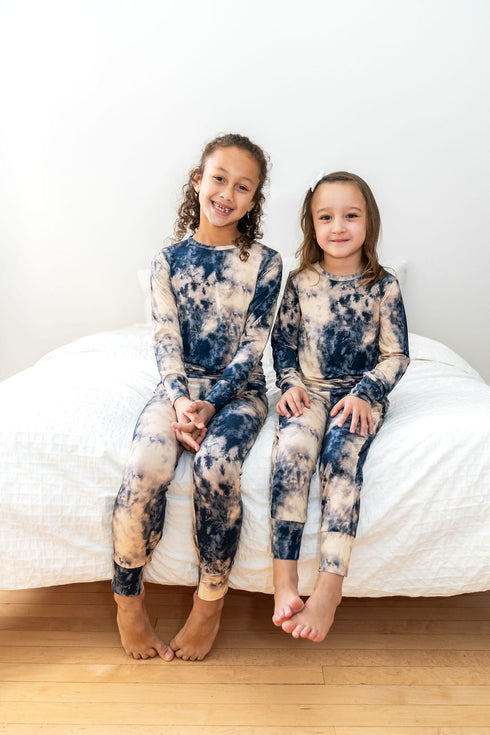 blue-tie-dye-2-piece-pajama-set- at Sophia's Style-6