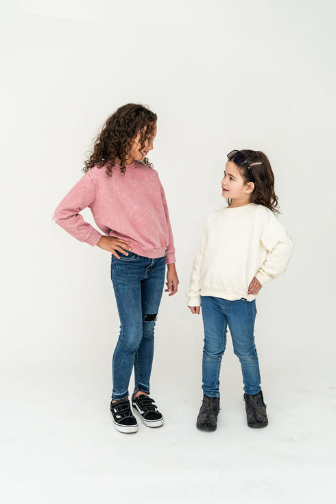 rose-acidwash-kids-sweatshirt- at Sophia's Style-3