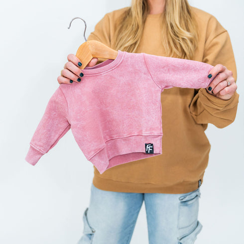 rose-acidwash-kids-sweatshirt- at Sophia's Style-2