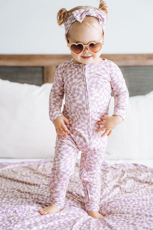 plum-wavy-checkers-dream-romper Dream-Big-Little-Co-pajama-baby-blanket