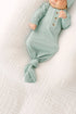 knotted-baby-gown-hat-set-mint-newborn-3-months-Sophia's Style-2