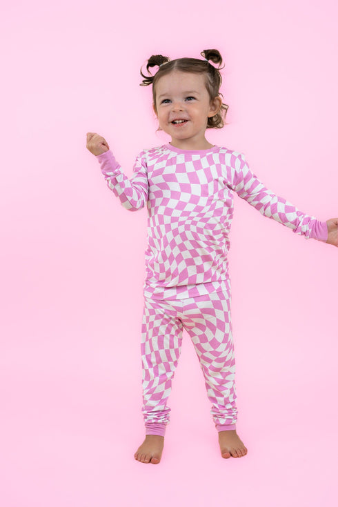 bubblegum-wavy-checkers-dream-set Dream-Big-Little-Co-pajama-baby-blanket