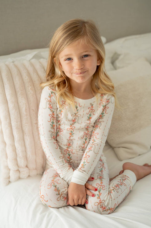 spring-floral-garland-two-piece-pajama-set Boosh Baby - Sophia's Style-1
