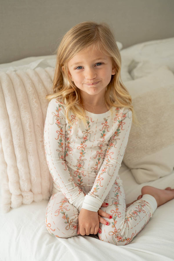 spring-floral-garland-two-piece-pajama-set Boosh Baby - Sophia's Style-1