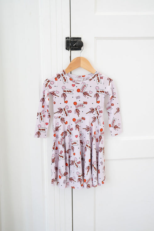 Valentine's Flag | Long Sleeve Twirl Dress