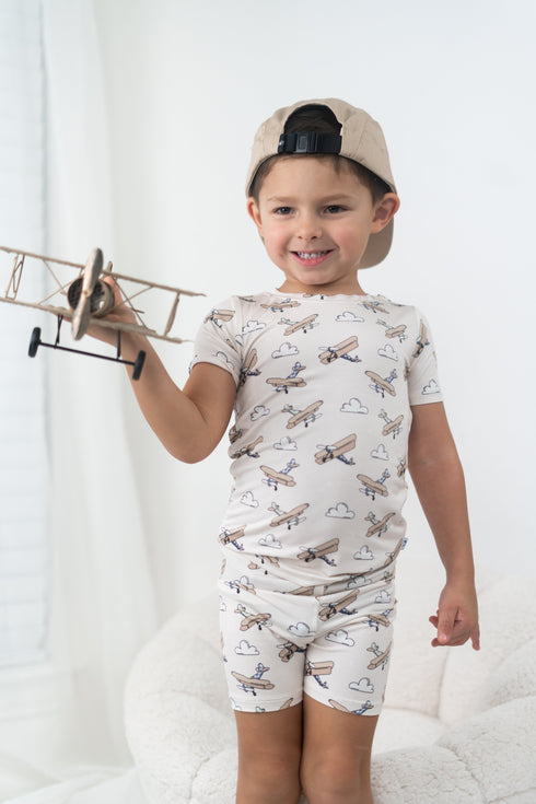 plane-fun-dream-short-set Dream-Big-Little-Co-pajama-baby-blanket