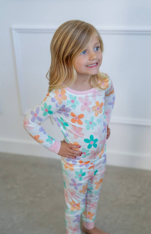 retro-daisy-two-piece-pajama-set Boosh Baby - Sophia's Style-5