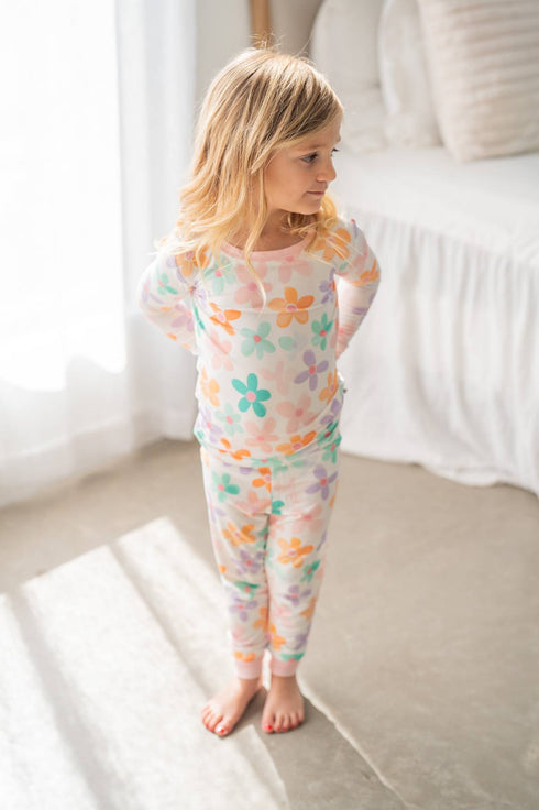 retro-daisy-two-piece-pajama-set Boosh Baby - Sophia's Style-1