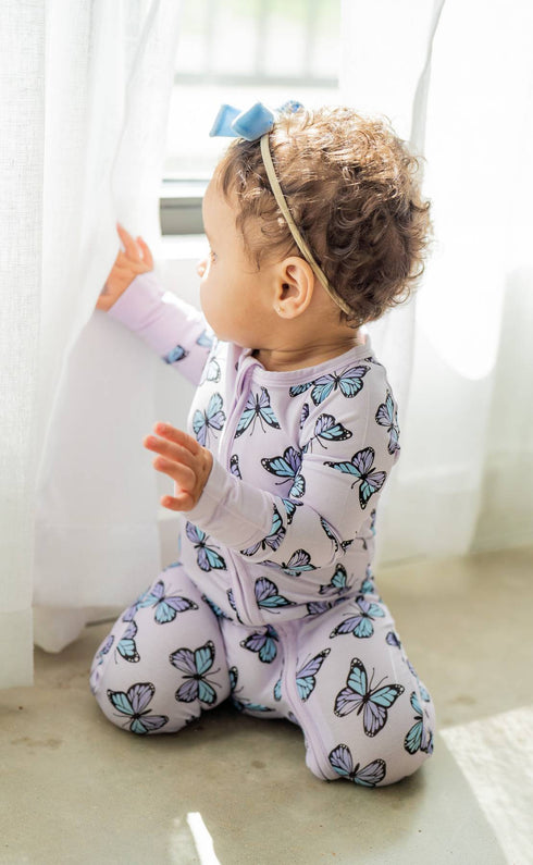 purple-butterflies-zippy-convertible-bamboo-zip-up-romper-pj-💜 Boosh Baby - Sophia's Style-2
