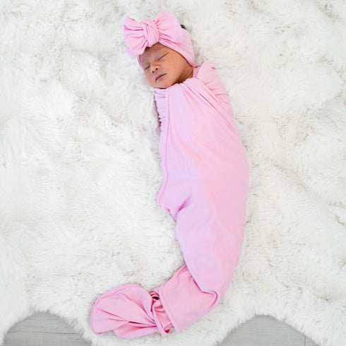 light-pink-swaddle-bow-set Laree & Co - Sophia's Style-3