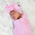 light-pink-swaddle-bow-set Laree & Co - Sophia's StyleSwaddles-1