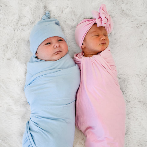 light-pink-swaddle-bow-set Laree & Co - Sophia's Style-4