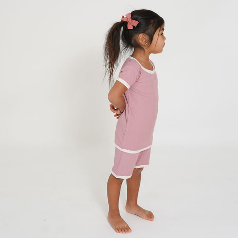 cotton-candy-pink-ribbed-short-set Big Dreams Little Jammie Session Sophia's Style-1