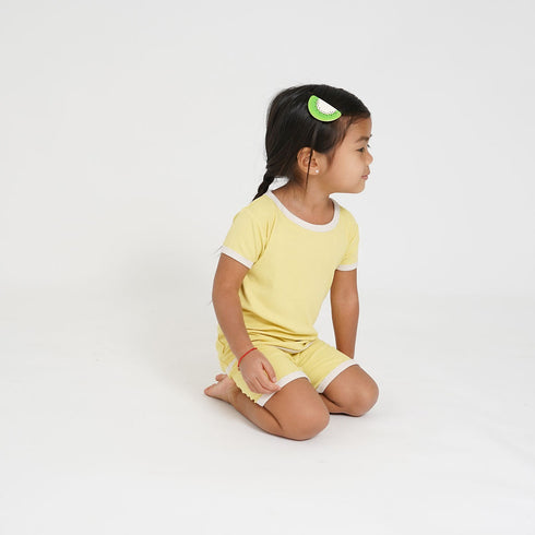 lemon-meringue-yellow-ribbed-short-set Big Dreams Little Jammie Session Sophia's Style-2