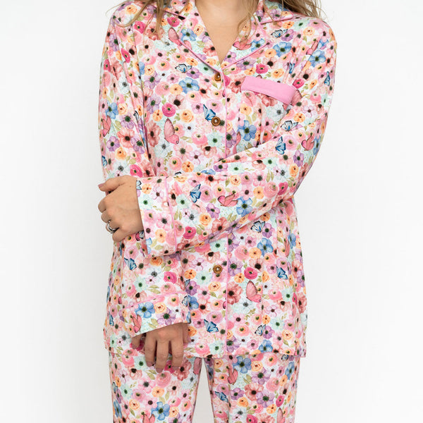 lillians-garden-butterflies-bamboo-womens-luxe-lounge-set Laree & Co - Sophia's StyleWomen's Lounge-1