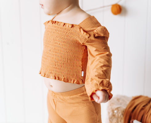 pumpkin-rib-dream-smocked-flare-set Dream-Big-Little-Co-pajama-baby-blanket