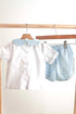 Blue easter cross hand-smocked boy set