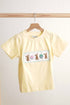 Mustard easter bunny egg french knot top