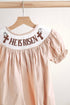 Khaki he is risen hand-smocked girl bubble