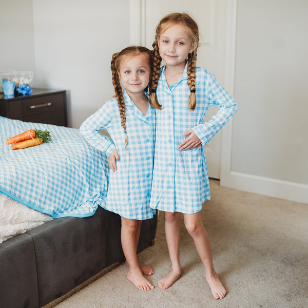 sky-blue-gingham-girls-dream-gown Dream-Big-Little-Co-pajama-baby-blanket