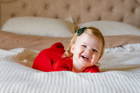 crimson-red-ribbed-romper Big Dreams Little Jammie Session Sophia's Style-4