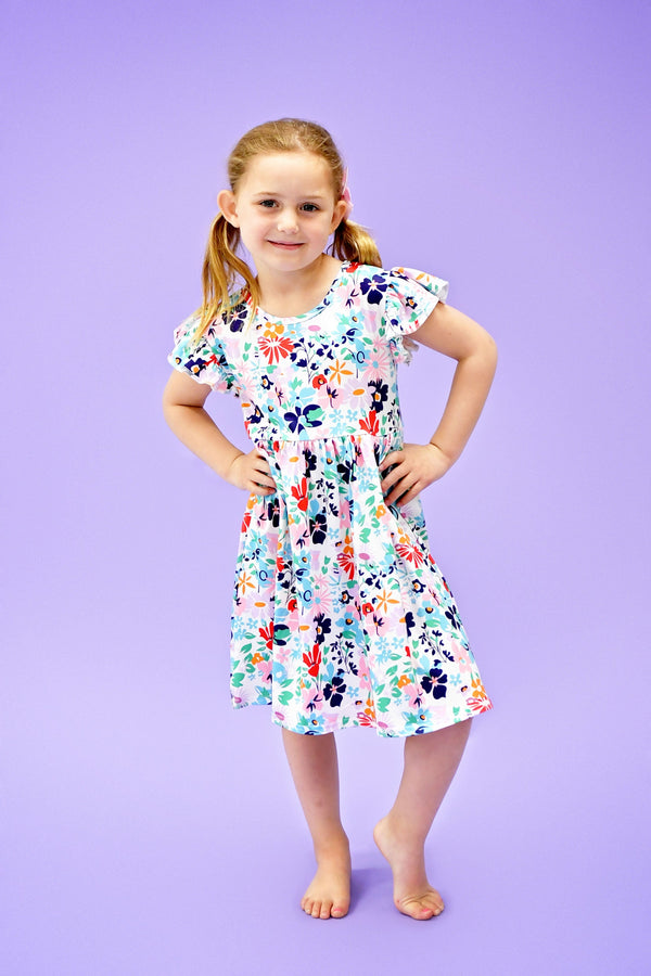 white-floral-long-flutter-milk-silk-dress-1 Great Lakes kids - Sophia's Style-1