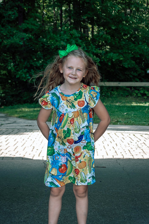 veggie-milk-silk-flutter-dress Great Lakes kids - Sophia's StyleFlutter Dress-1