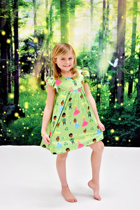 frog-princess-inspired-milk-silk-flutter-dress Great Lakes kids - Sophia's StyleFlutter Dress-1