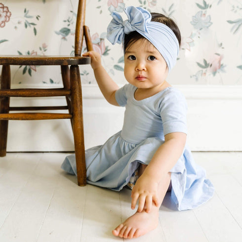 fab-bow-lous®-dusty-blue Baby Bling Bows clips headbands - Sophia's Style-
