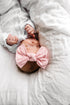 patterned-shabby-knot-pink-pink-dot Baby Bling Bows clips headbands - Sophia's Style-