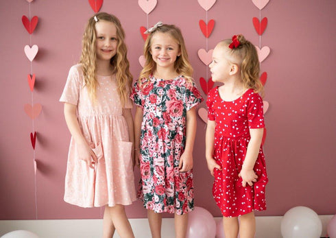 Pink Hearts Twirl Dress