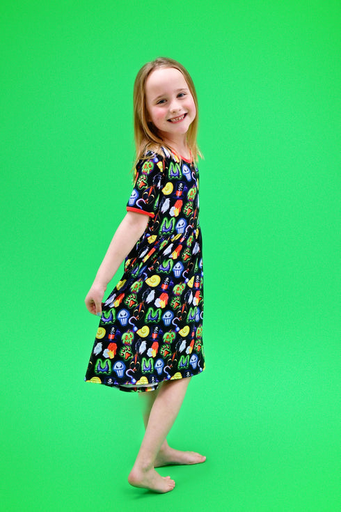 villain-short-sleeve-milk-silk-dress Great Lakes kids - Sophia's Style-1