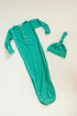 knotted-baby-gown-set-holiday-green-newborn-3-months-Sophia's Style-4