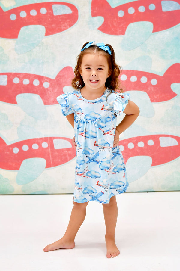 airplane-milk-silk-flutter-dress Great Lakes kids - Sophia's Style-1