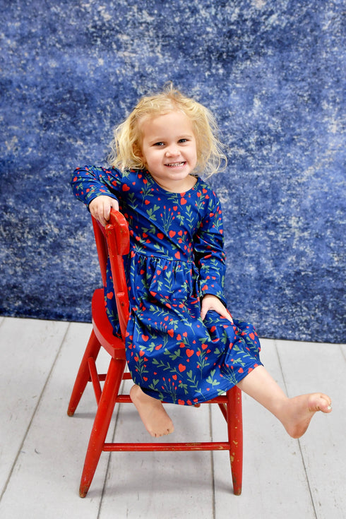 heart-tulips-long-sleeve-milk-silk-dress Great Lakes kids - Sophia's Style-1