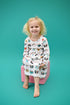flower-crown-critters-long-sleeve-milk-silk-dress Great Lakes kids - Sophia's Style-1