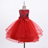 Girls Sequin Floral Tulle Easter & Party Dress – Floor Length Girls Gown 3-12