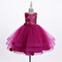 Girls Sequin Floral Tulle Easter & Party Dress – Floor Length Girls Gown 3-12