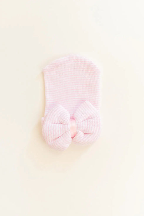 newborn-baby-girl-hat-with-bow-Sophia's Style-3