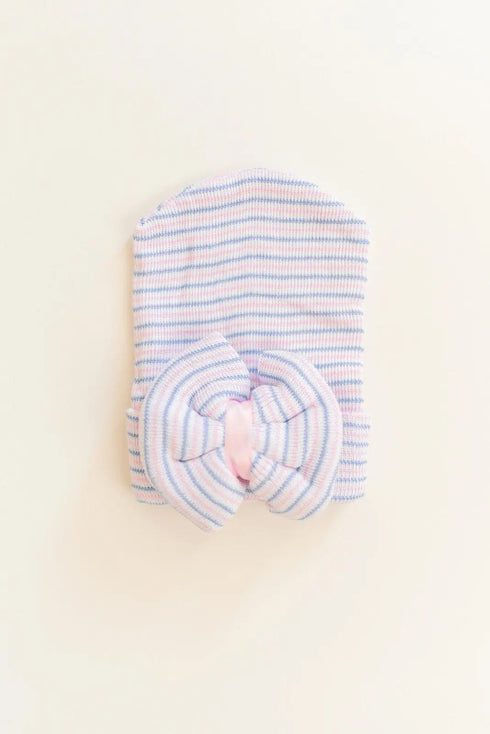 newborn-baby-girl-hat-with-bow-Sophia's Style-4